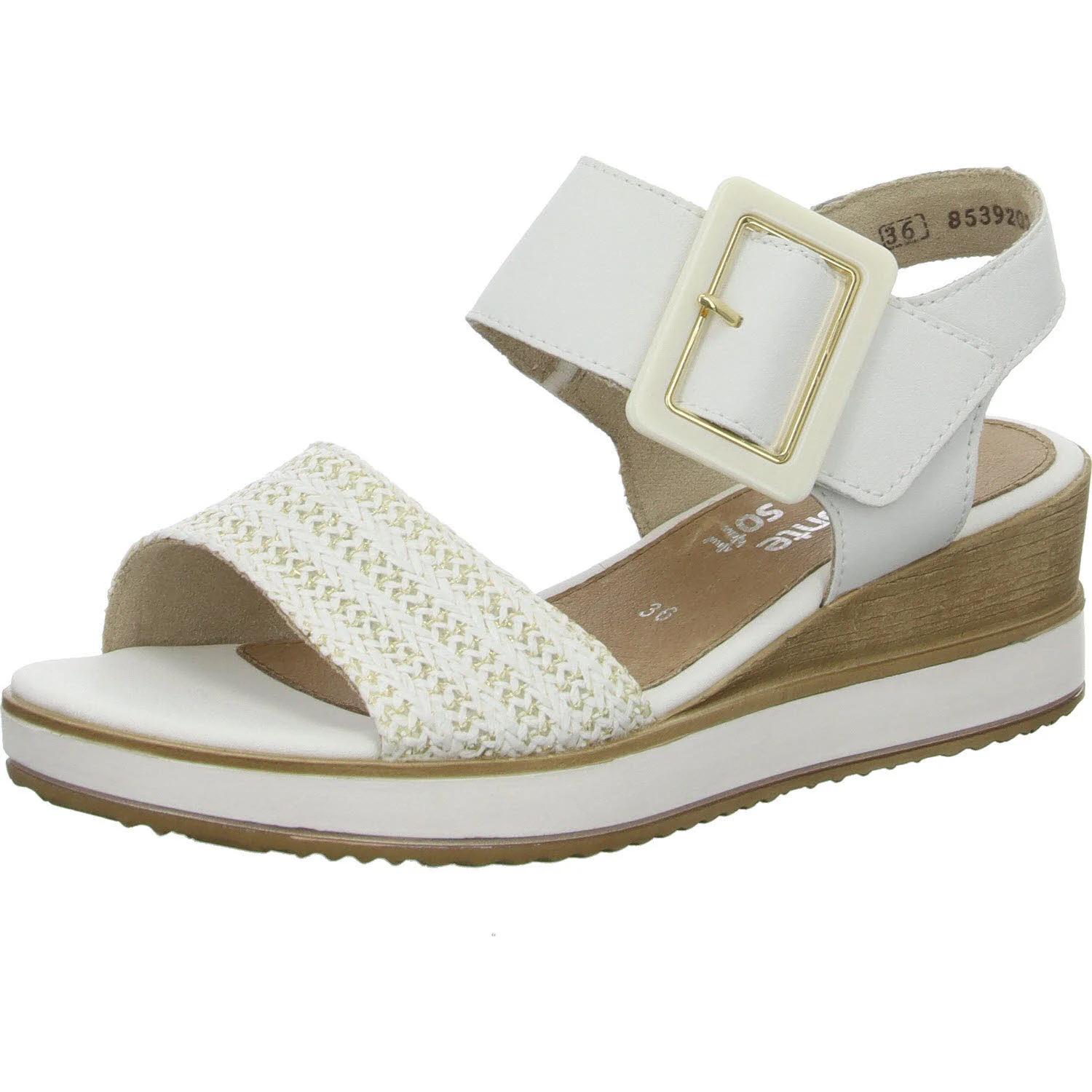 Remonte Damen Sandalen D6453-81 D6453 weiss-gold/weiss F 1/2 (normal)