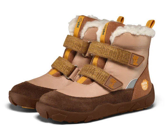 Affenzahn Kinder Winterstiefel 01683-70111 Winterstiefel Leder Winty Tiger gelb, braun, beige normal