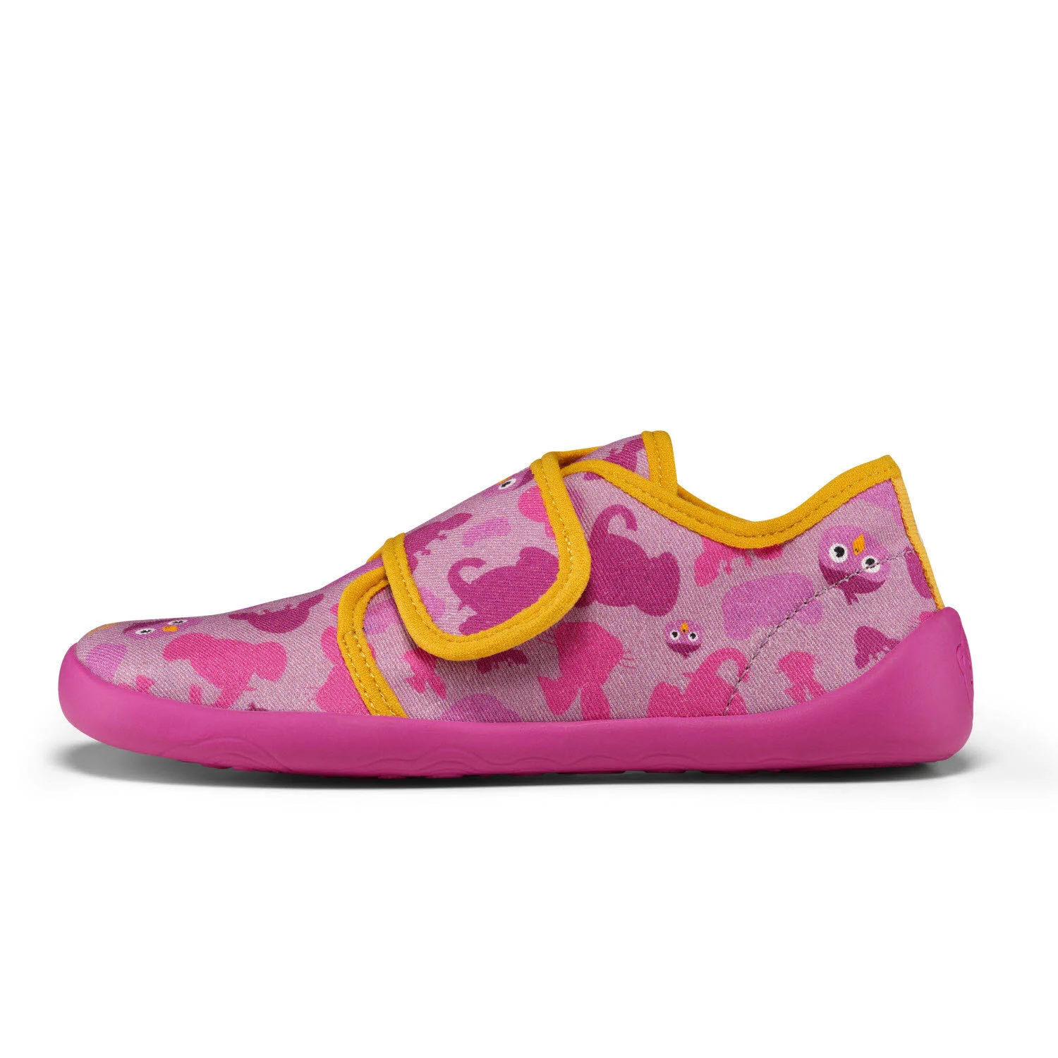Affenzahn Kinder Hausschuhe 01398-40010 Hausschuh Baumwolle Movy Vogel pink normal