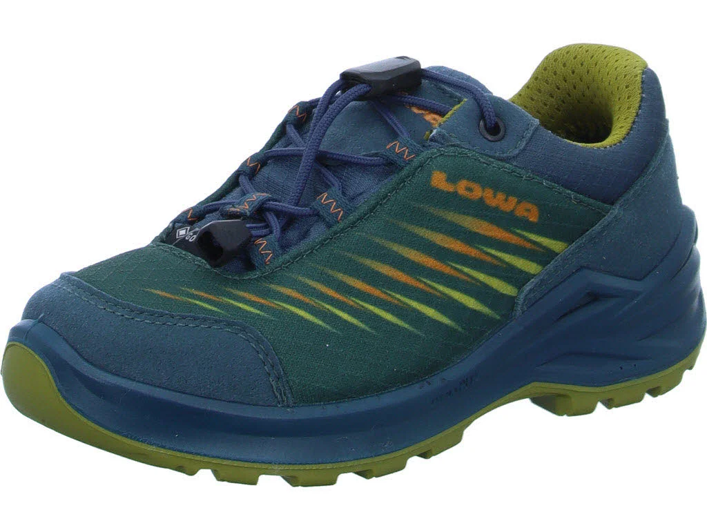 Element 1 von 8 (Bild) – Lowa Kinderschuh zum Schlupfen 641515/7448 Zirrox II GTX Lo Jr petrol/senf normal
