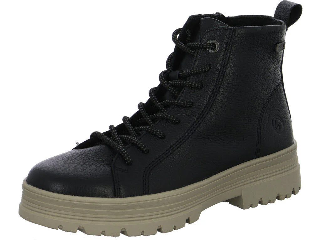 Remonte Damen Schnürstiefel warm D2U75-00 D2U75 schwarz/schwarz G (weit)