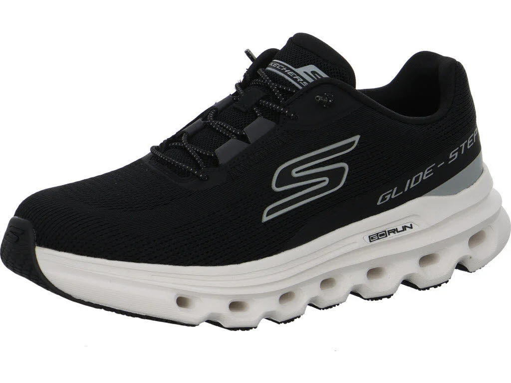 Skechers Damen Slipper 129802 BKW Go Run Glide-Step Arch Fi - Casion black/white normal