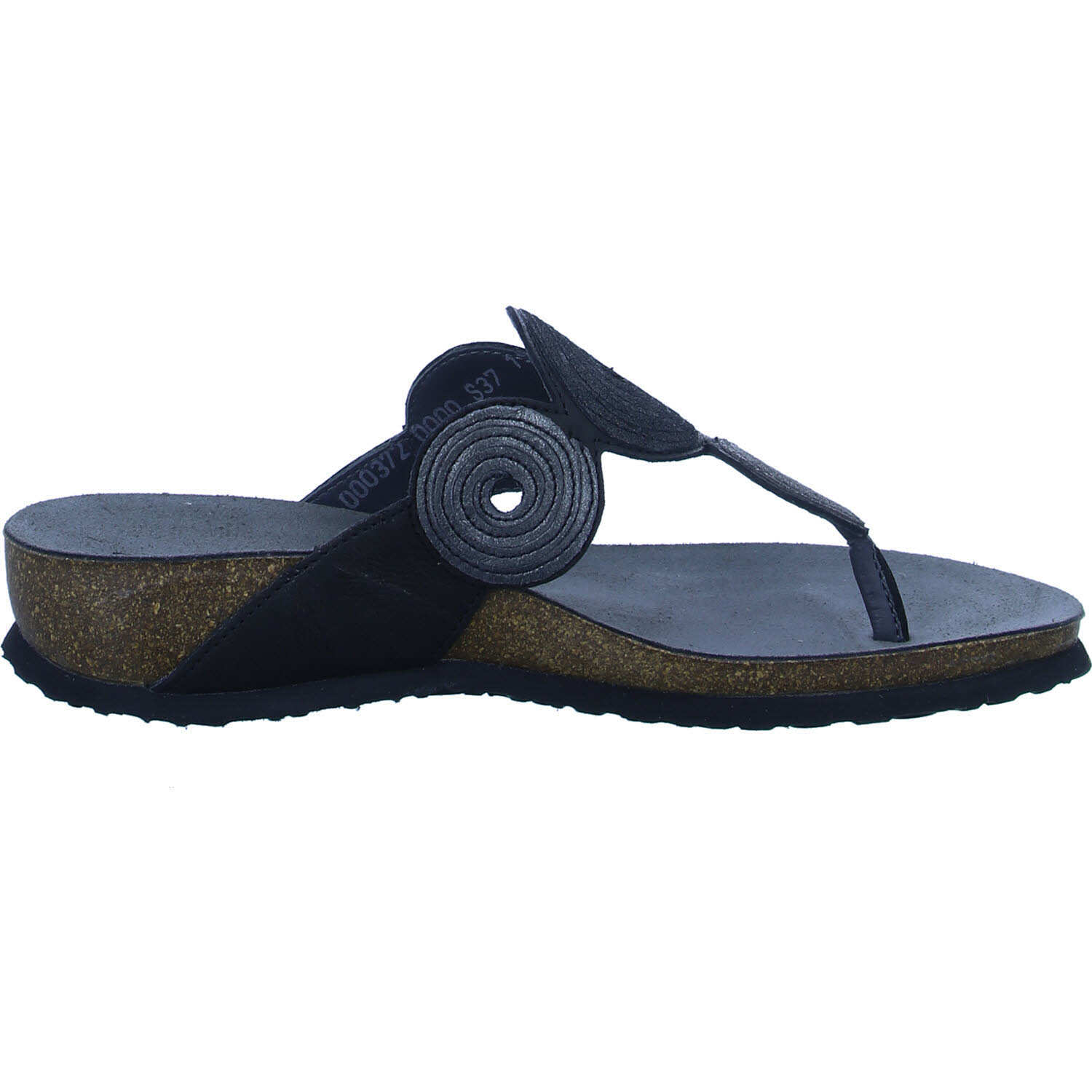 Think Damen Pantoletten 3-000372-0000 Julia schwarz/kombi F 1/2 (normal)