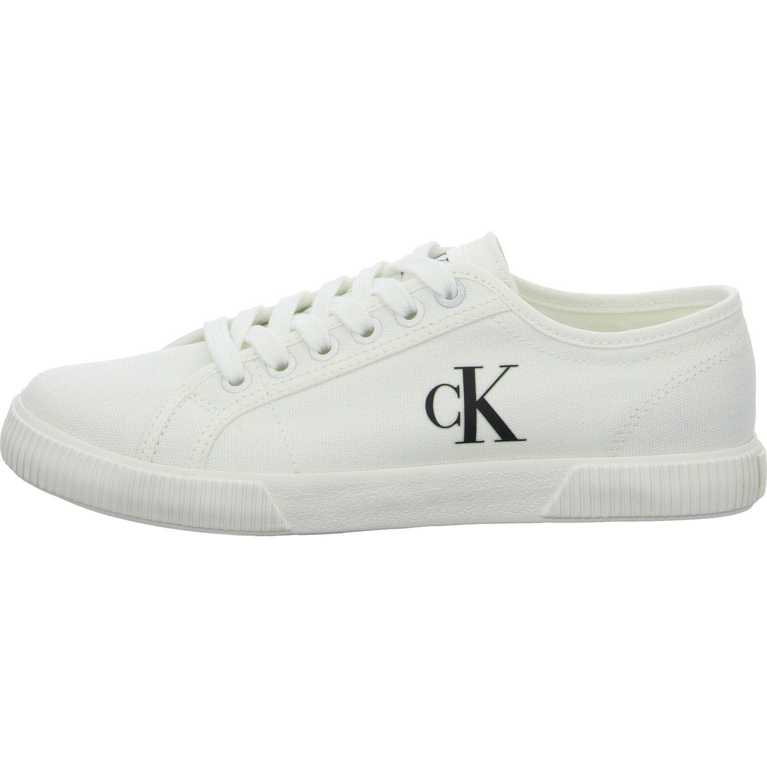Calvin Klein Damen Schnürschuhe YW0YW017620K4 ESS VULC LOW CV MG WN triple brigth white normal