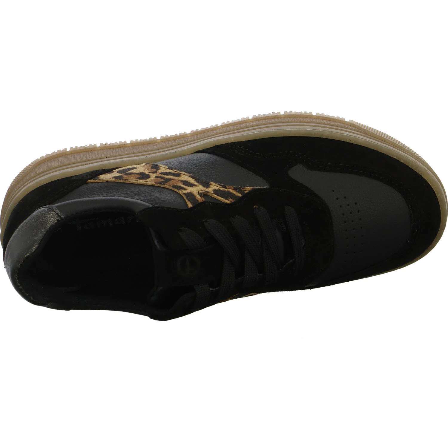Tamaris Damen Schnürschuhe 1-23717-45/090 1-23717-45 black/leopard normal