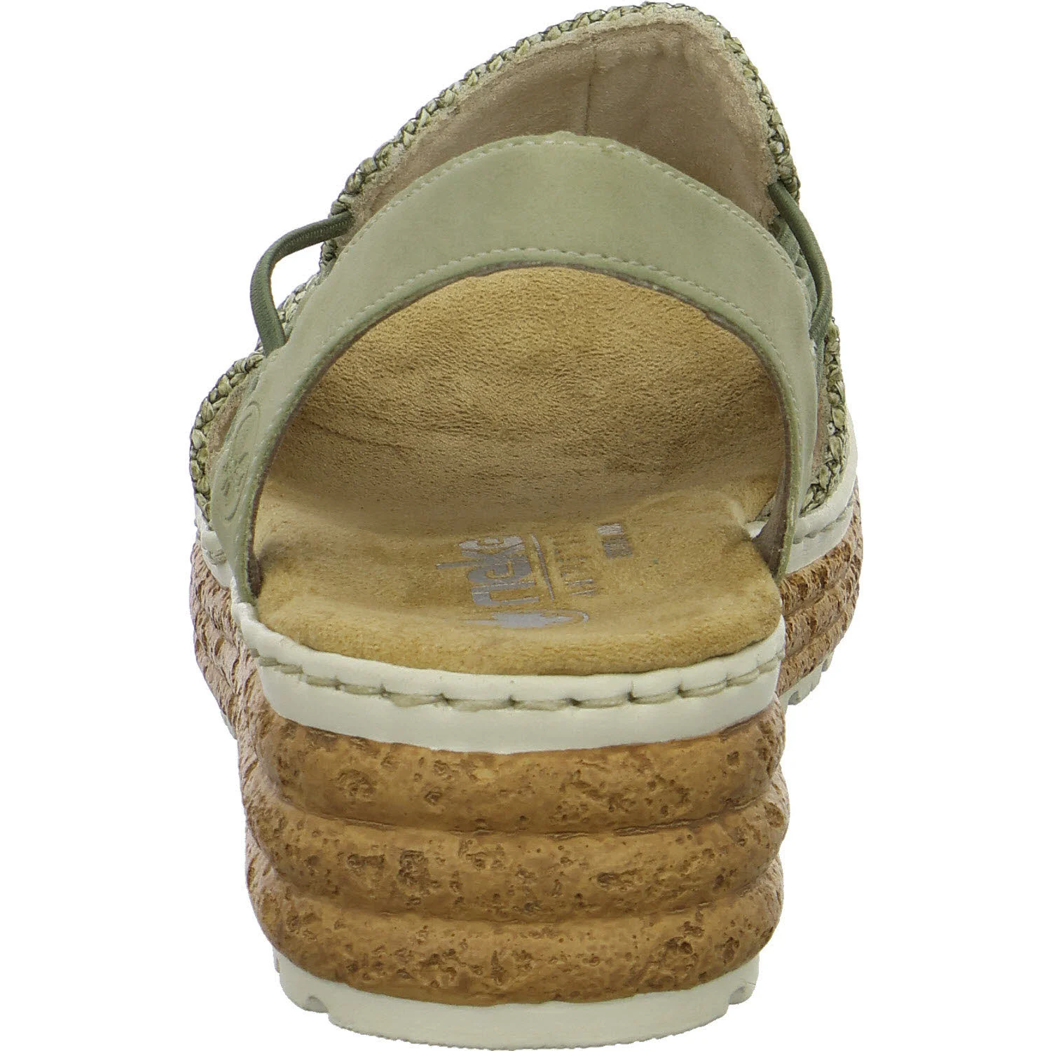 Rieker Damen Sandalen 62741-52 62741 schilf/grün H (weit)