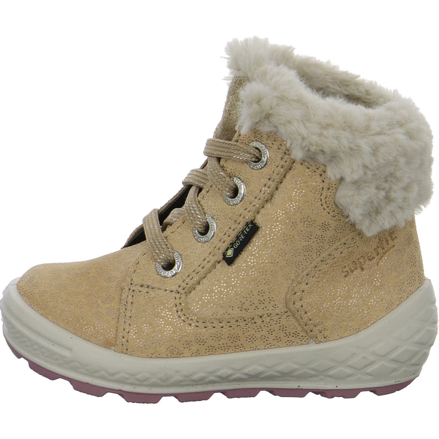 Superfit Kinder Schnürstiefel 1-106310-4010 Groovy 2.0 beige/rosa WMS mittel
