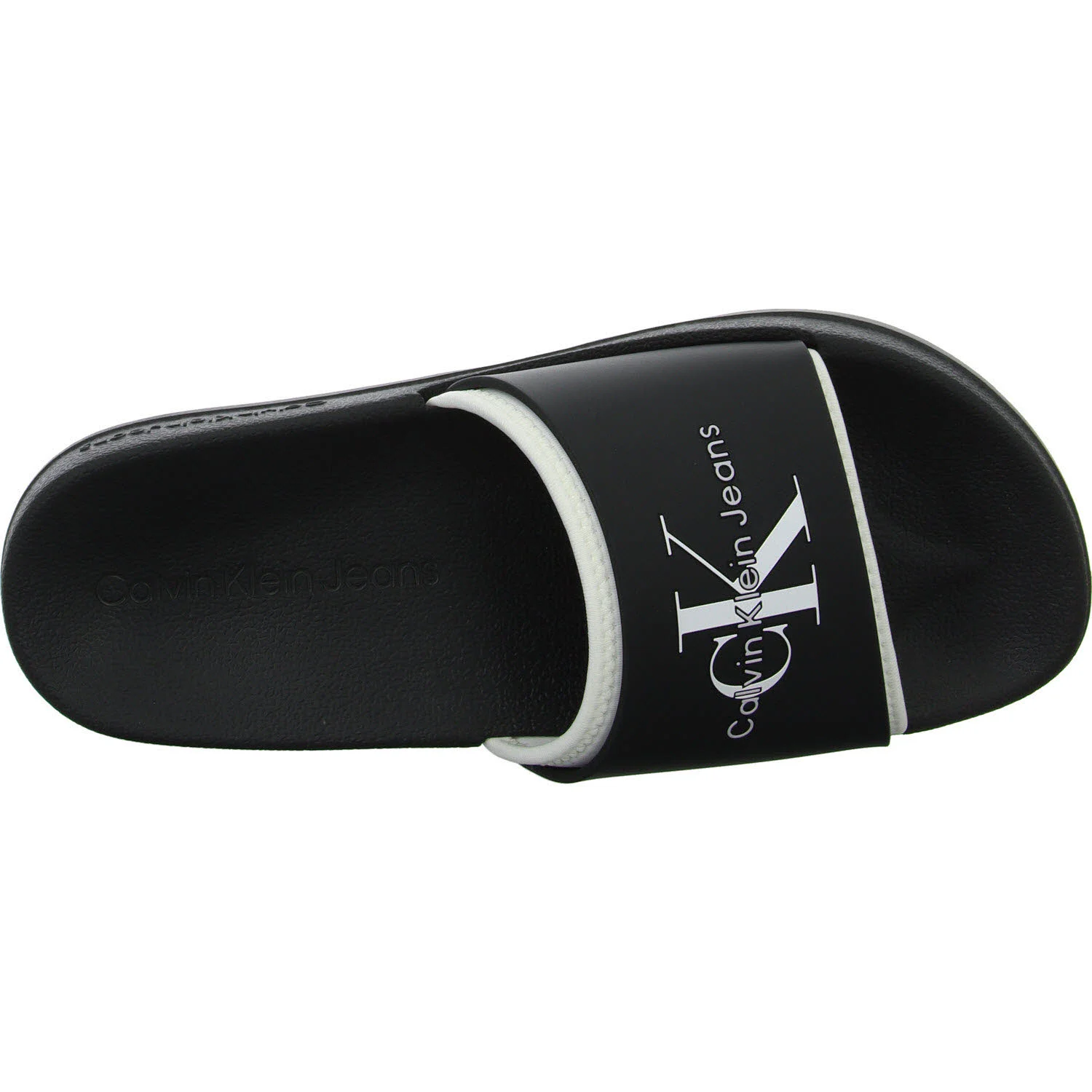 Calvin Klein Pantoletten YM0YM003610GM SLIDE RUBBER NEOPRENE MONOLOGO black/bright white normal