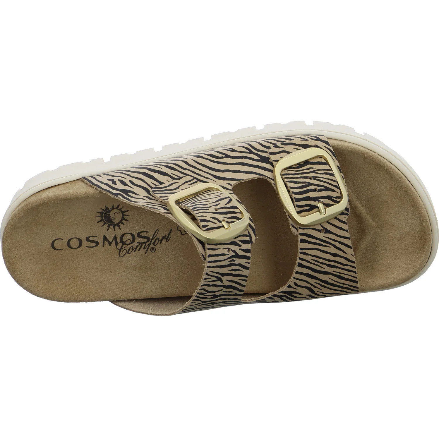 Cosmos Damen Pantoletten 6304703-49 6304703 beige/multi normal