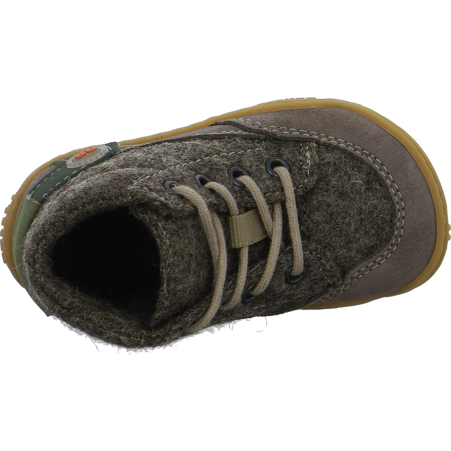 qnuffs Kinder Halbschuhe zum Schnüren QN 0010162/460 Weide meteor/salbei WMS mittel