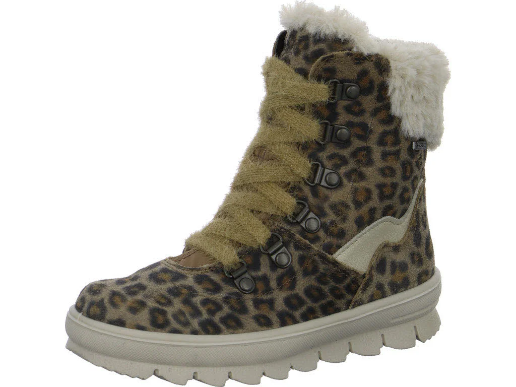 Superfit Kinder Schnürstiefel 1-000220-3000 Flavia braun/gold WMS mittel