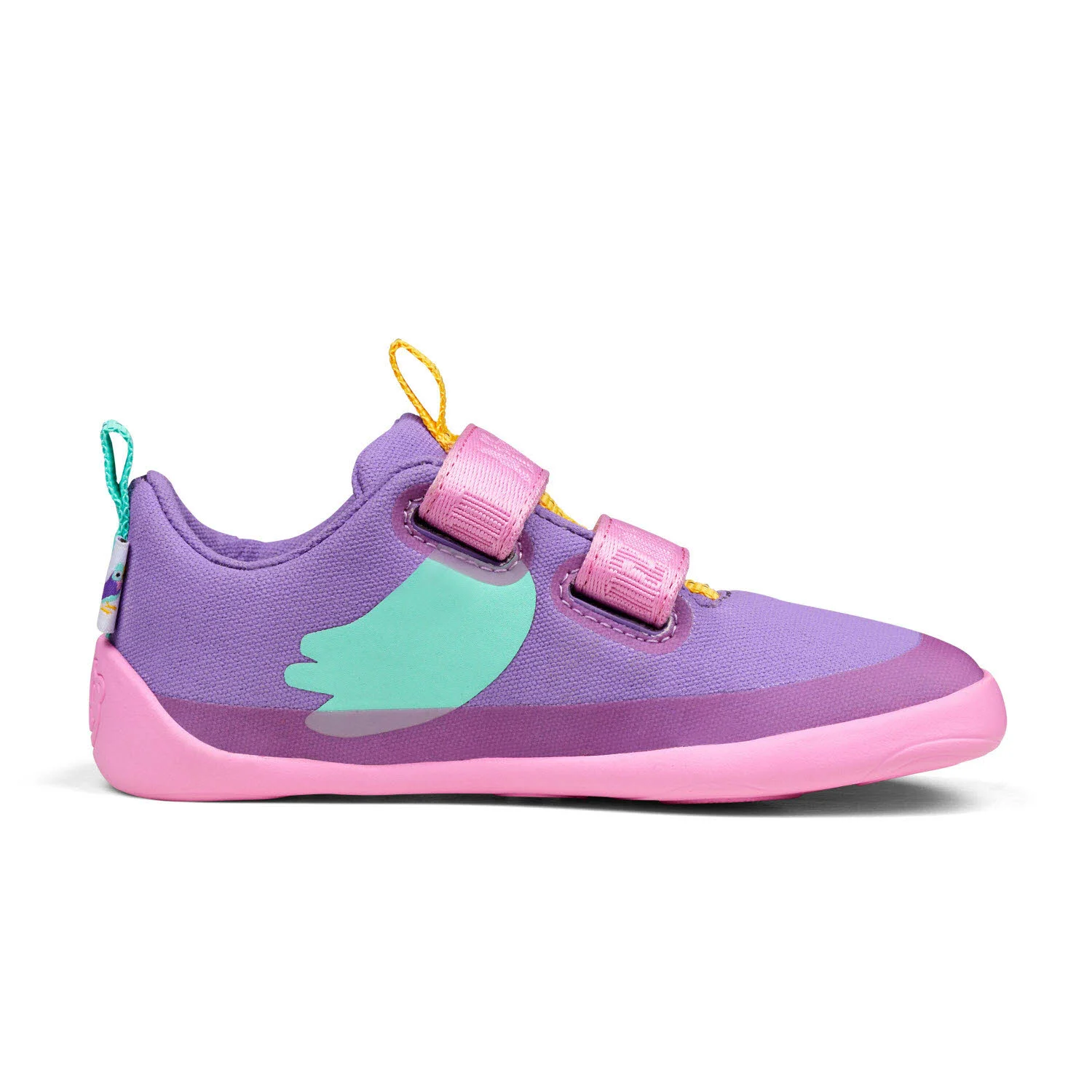 Element 4 von 8 (Bild) – Affenzahn Kinderschuh zum Schlupfen 00391-40120 Lucky Creative Toucan türkis/lila normal