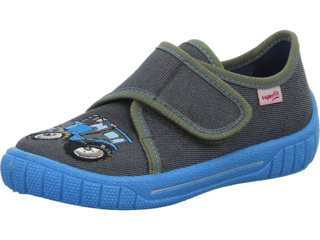 Superfit Kinder Hausschuhe 1-800278-2060 Bill grau/hellblau WMS mittel