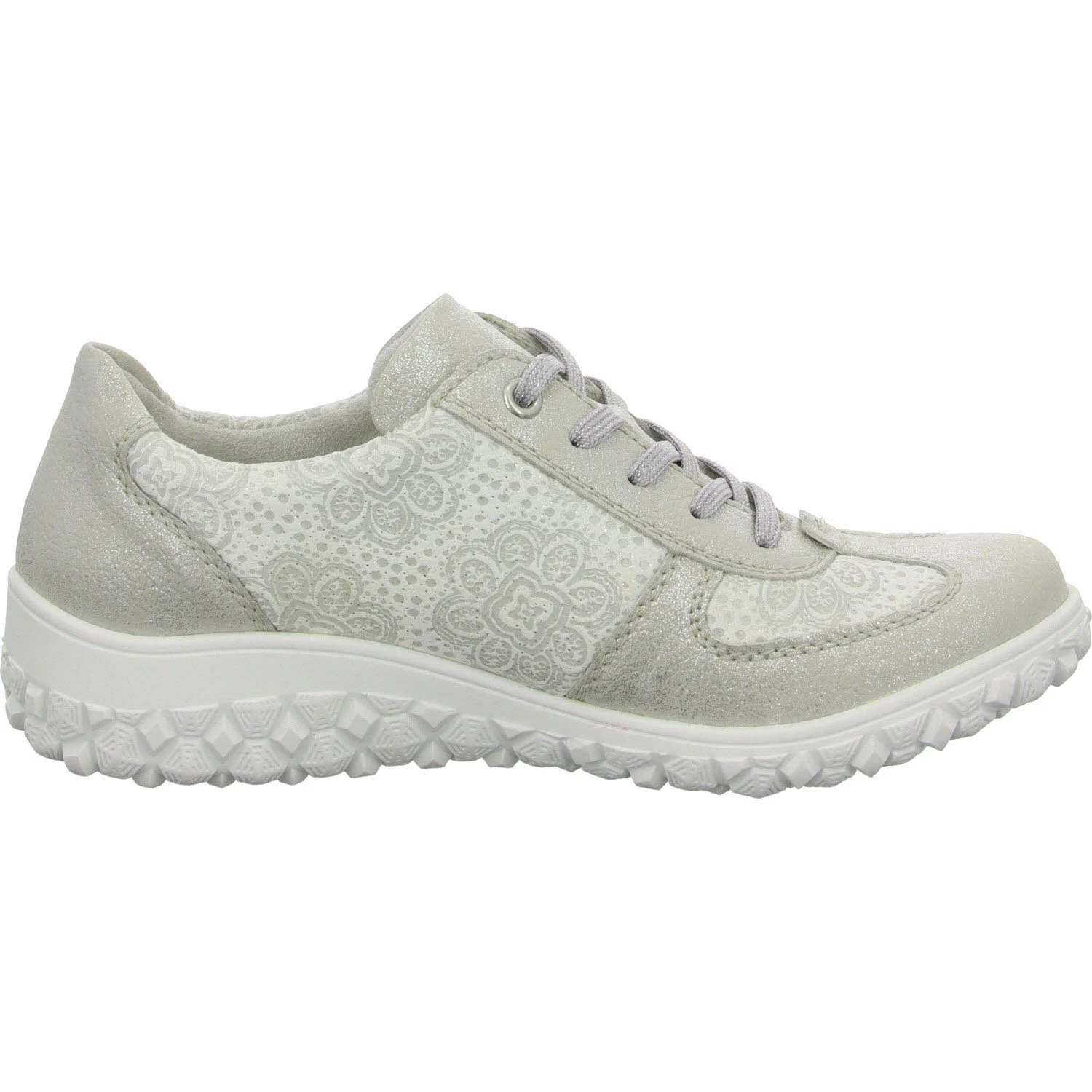 Element 7 von 8 (Bild) – Rieker Damen Schnürschuhe 59501-90 59501 fog-silver/weiss-flower H (extra weit)