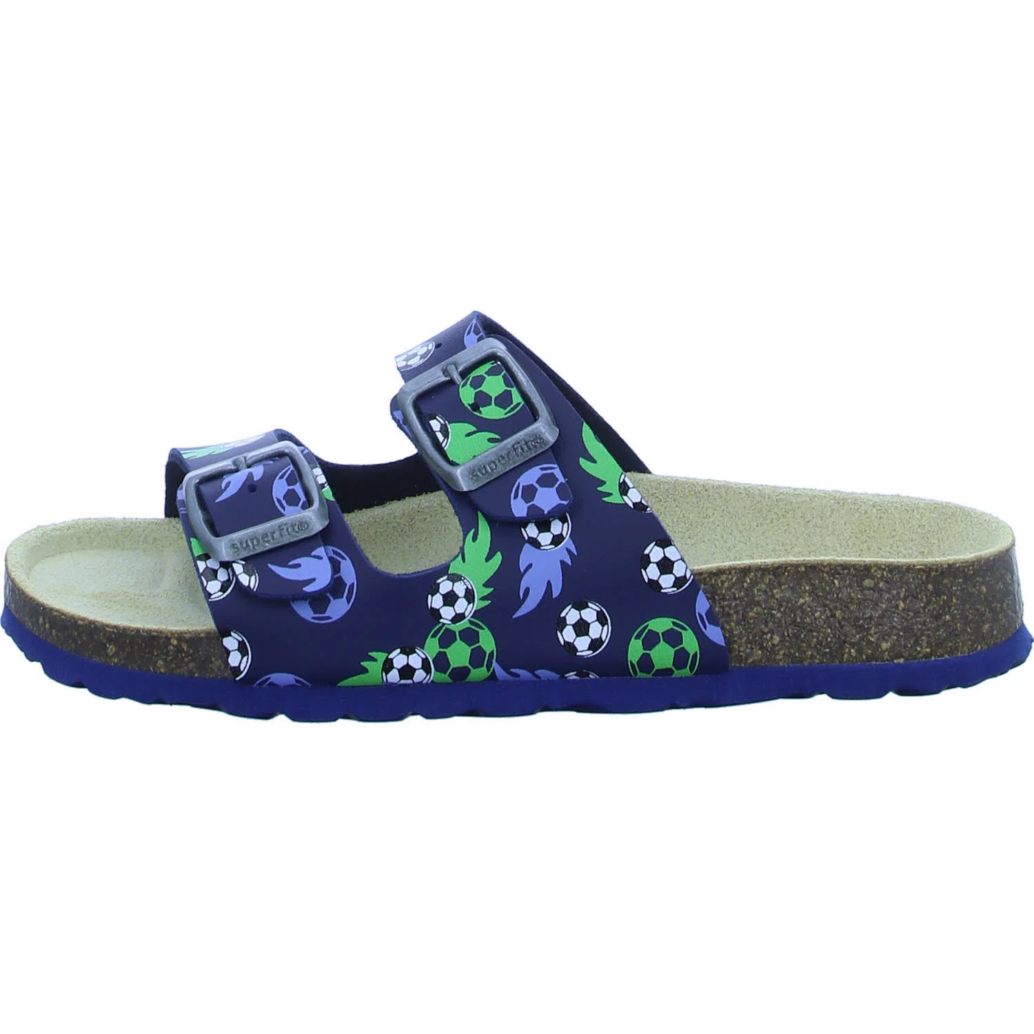 Superfit Kinder Pantoletten mit Fußbett 800111-8020 800111 blau WMS mittel