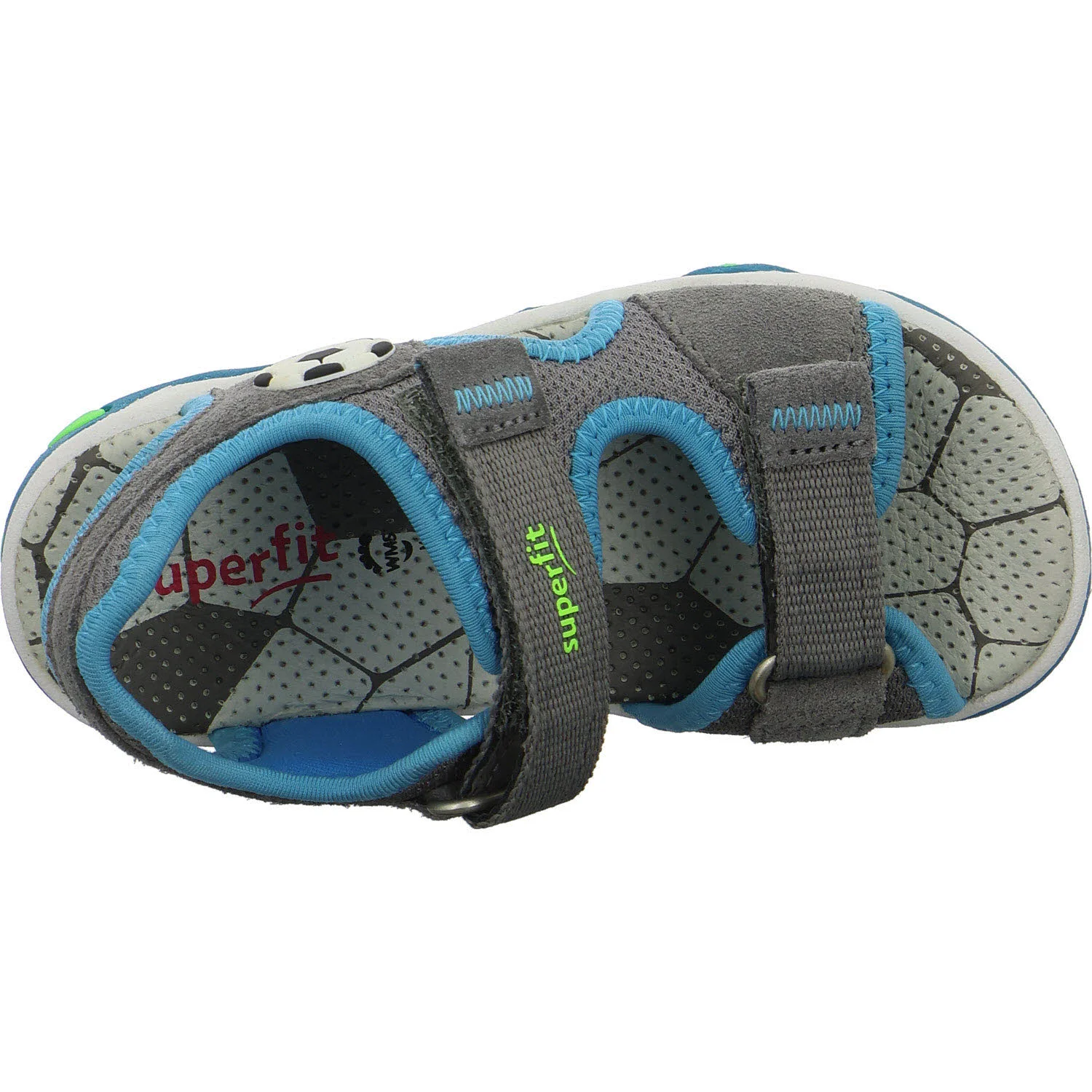 Superfit Kinder Sandalen 1-009466-2510 Mike 3.0 hellgrau/türkis WMS mittel