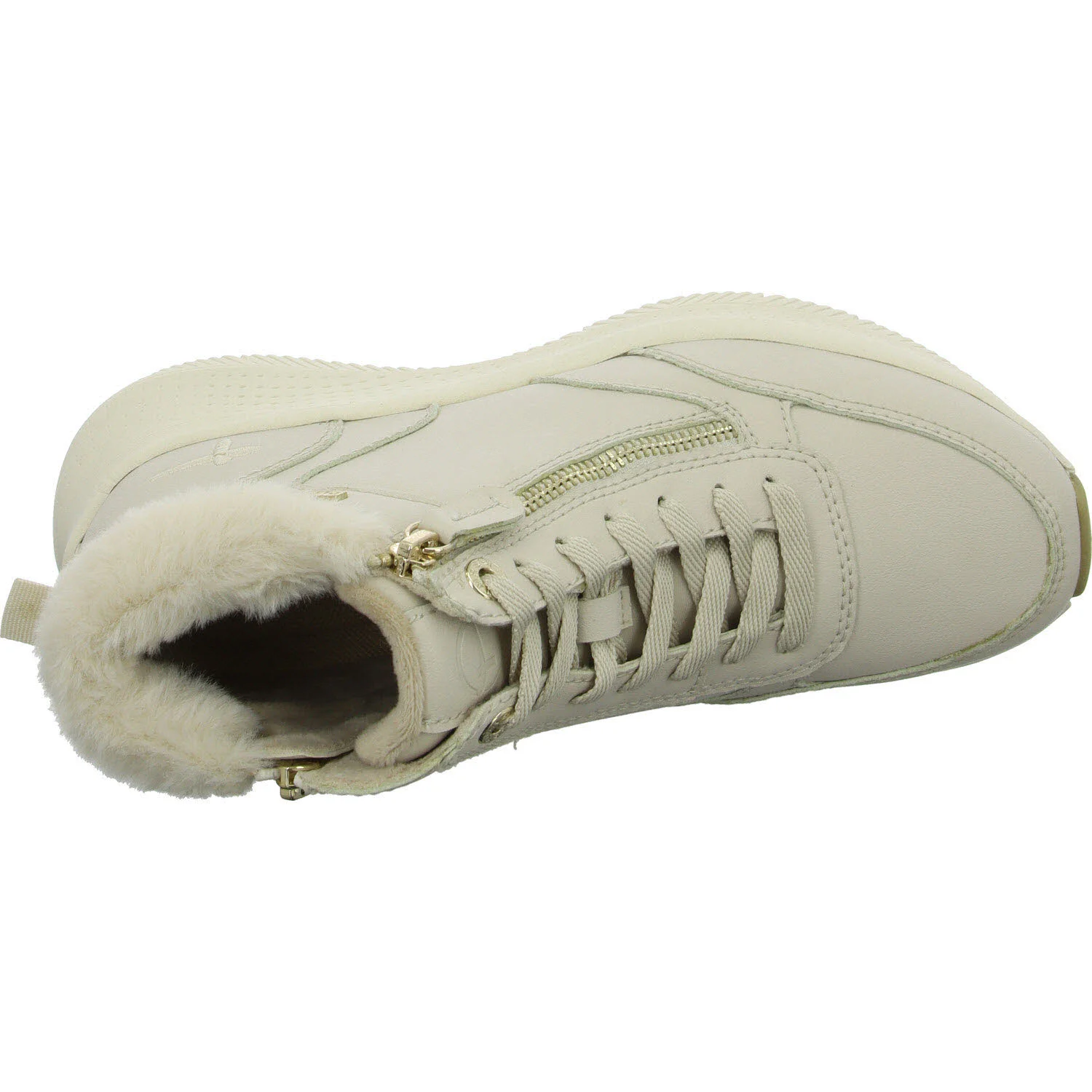 Tamaris Comfort Damen Schnürstiefel warm 8-85200-45-411 8-85200-45 ivory weit