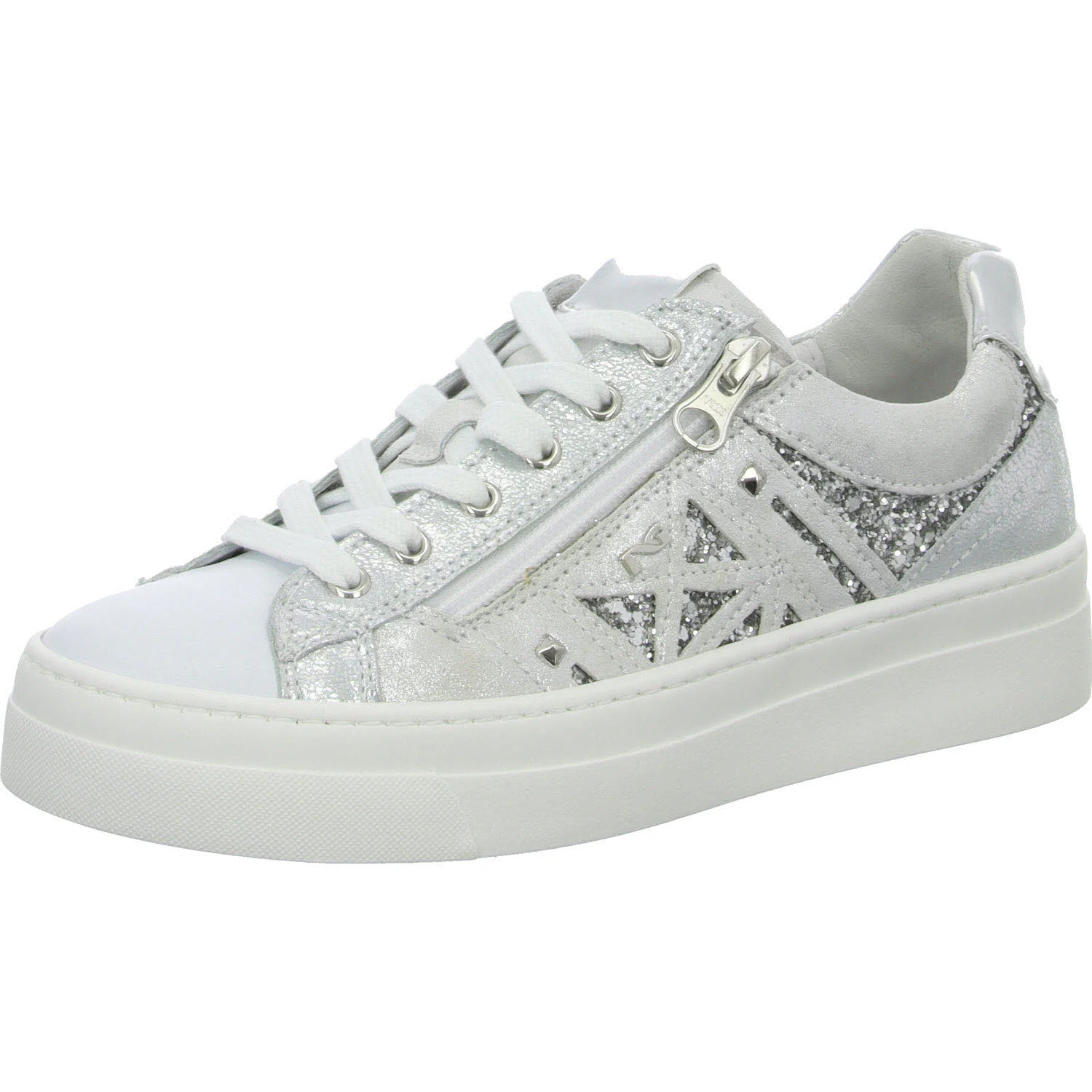 NeroGiardini Damen Schnürschuhe E513010D 707 E513010D biacno luxury silver normal