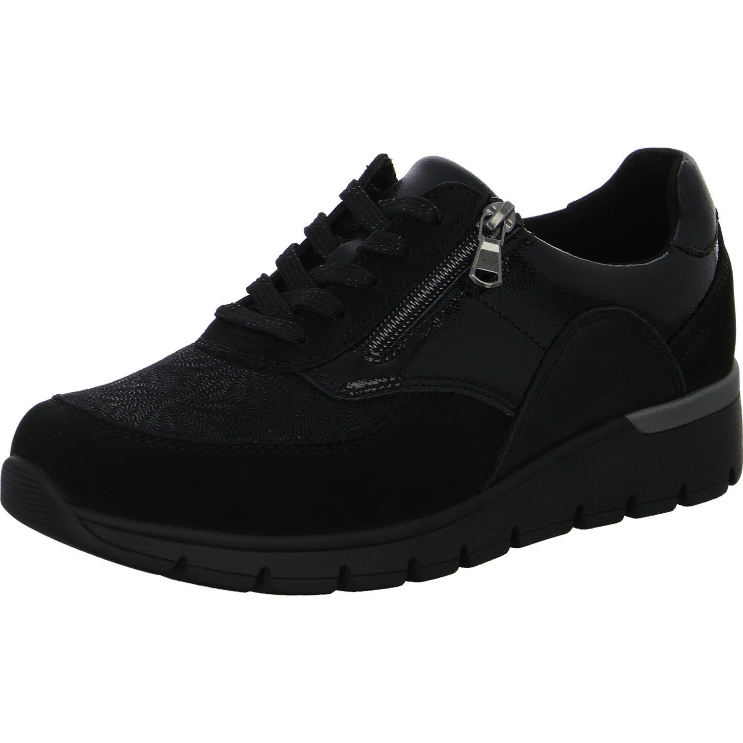 Waldläufer Damen Schnürschuhe 626K02-414/001 K-Ramona schwarz K (extra weit)