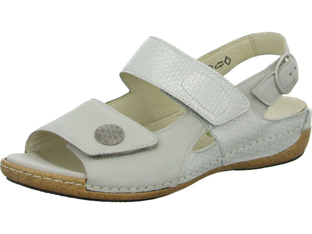 Waldläufer Damen Sandalen 342002-212/424 Heliett cement silber H (weit)