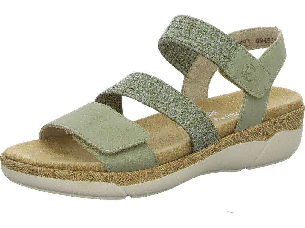 Remonte Damen Sandalen R6861-52 R6861 salbei/olive F 1/2 (normal)