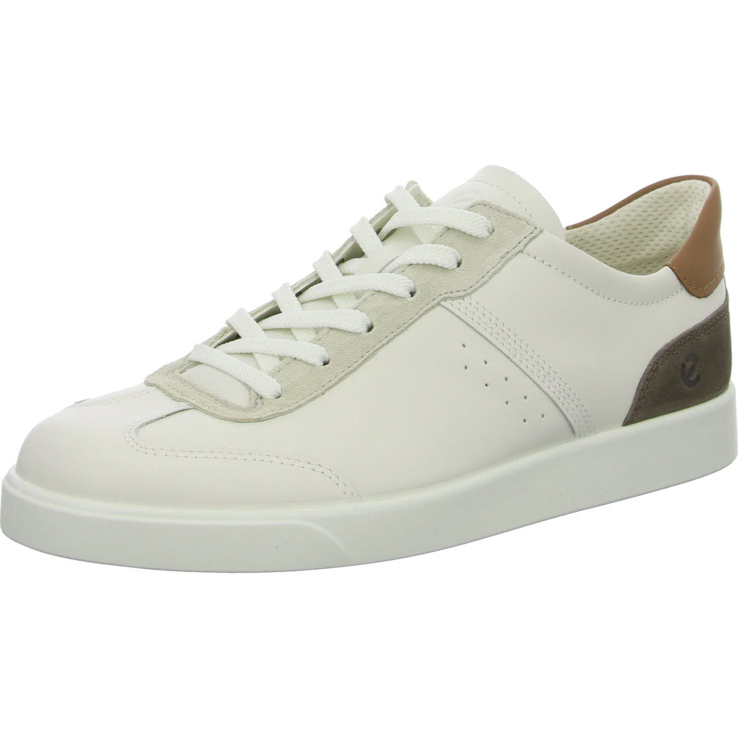 Ecco Herren Schnürschuhe 521434/61173 Street Lite M white/gravel/cashmere normal
