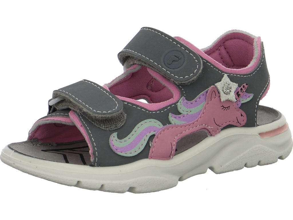 Ricosta Kinder Sandalen 50 6702400/450 Uni graphit/mallow WMS mittel