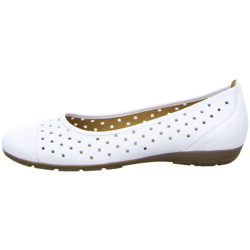 Gabor Damen Ballerina 84.169.21 84.169 weiß F (schmal/normal)