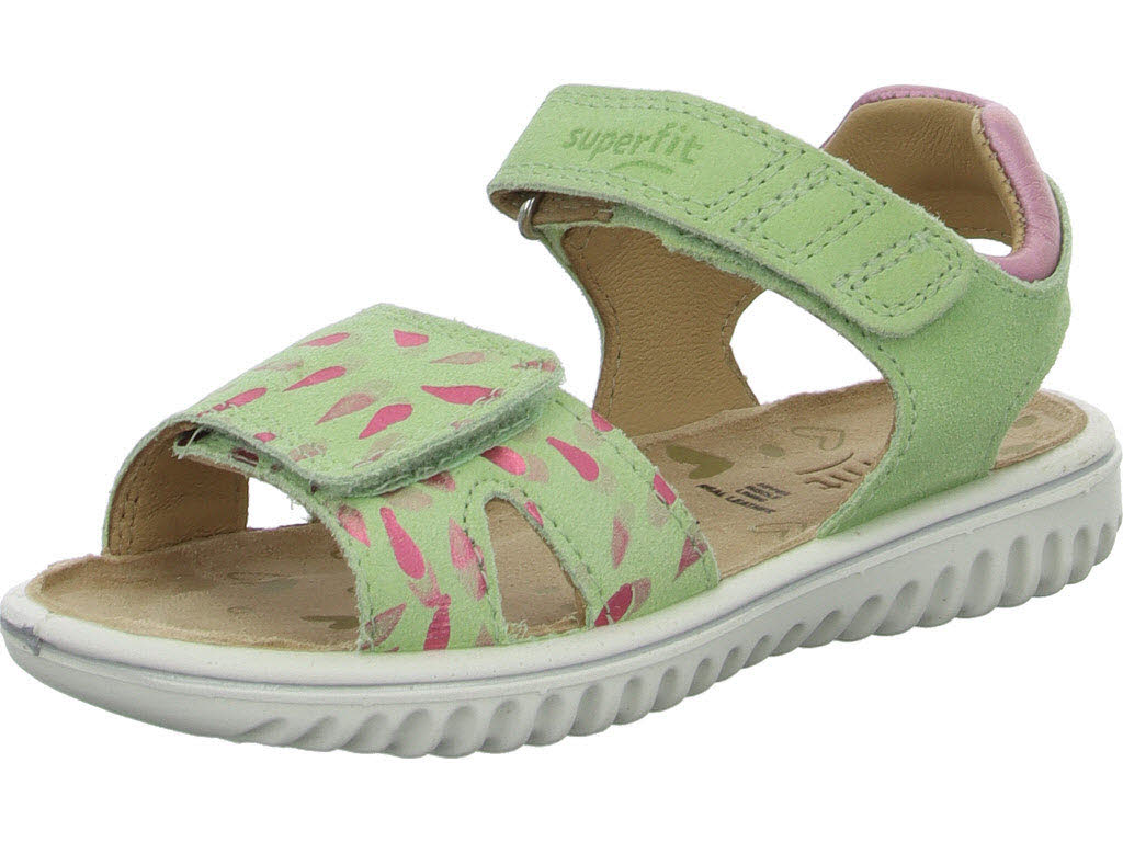 Superfit Kinder Sandalen 1-609004-7520 Sparkle hellgrün/pink WMS mittel