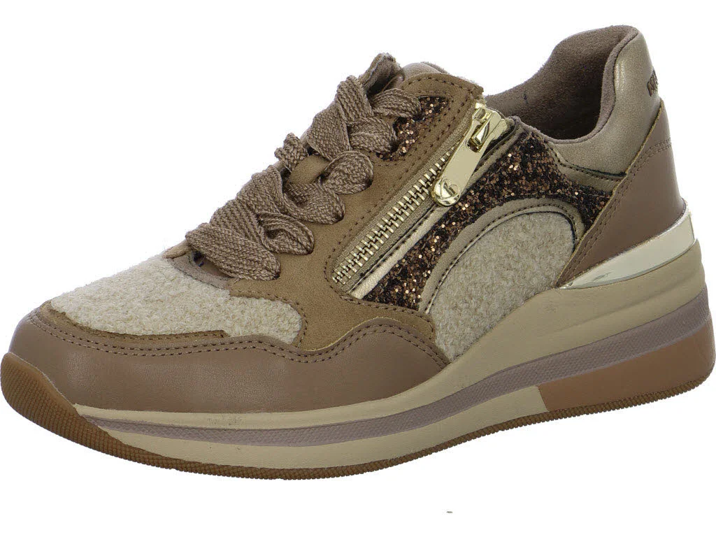 Marco Tozzi Damen Schnürschuhe 2-23792-47/464 2-23792-47 dark cappuccino comb normal