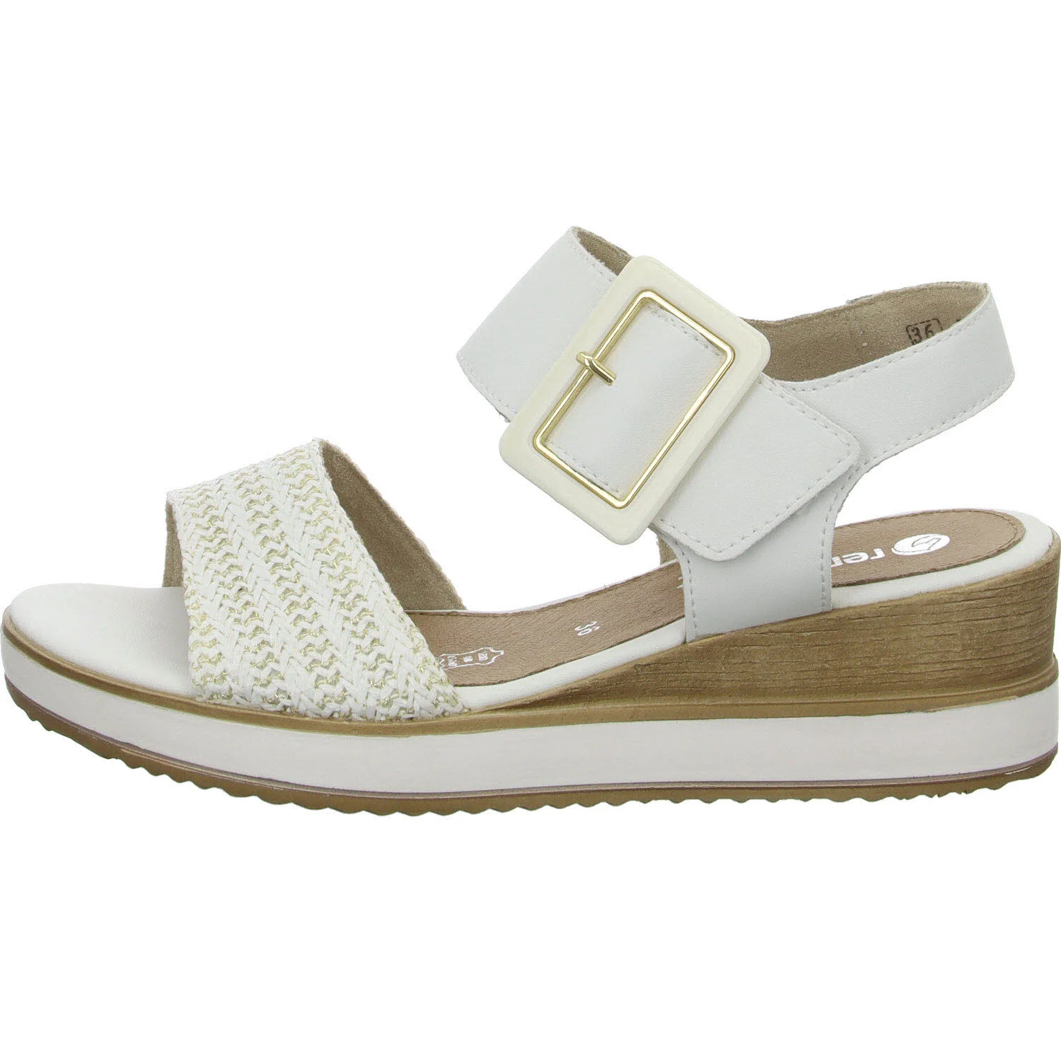 Remonte Damen Sandalen D6453-81 D6453 weiss-gold/weiss F 1/2 (normal)