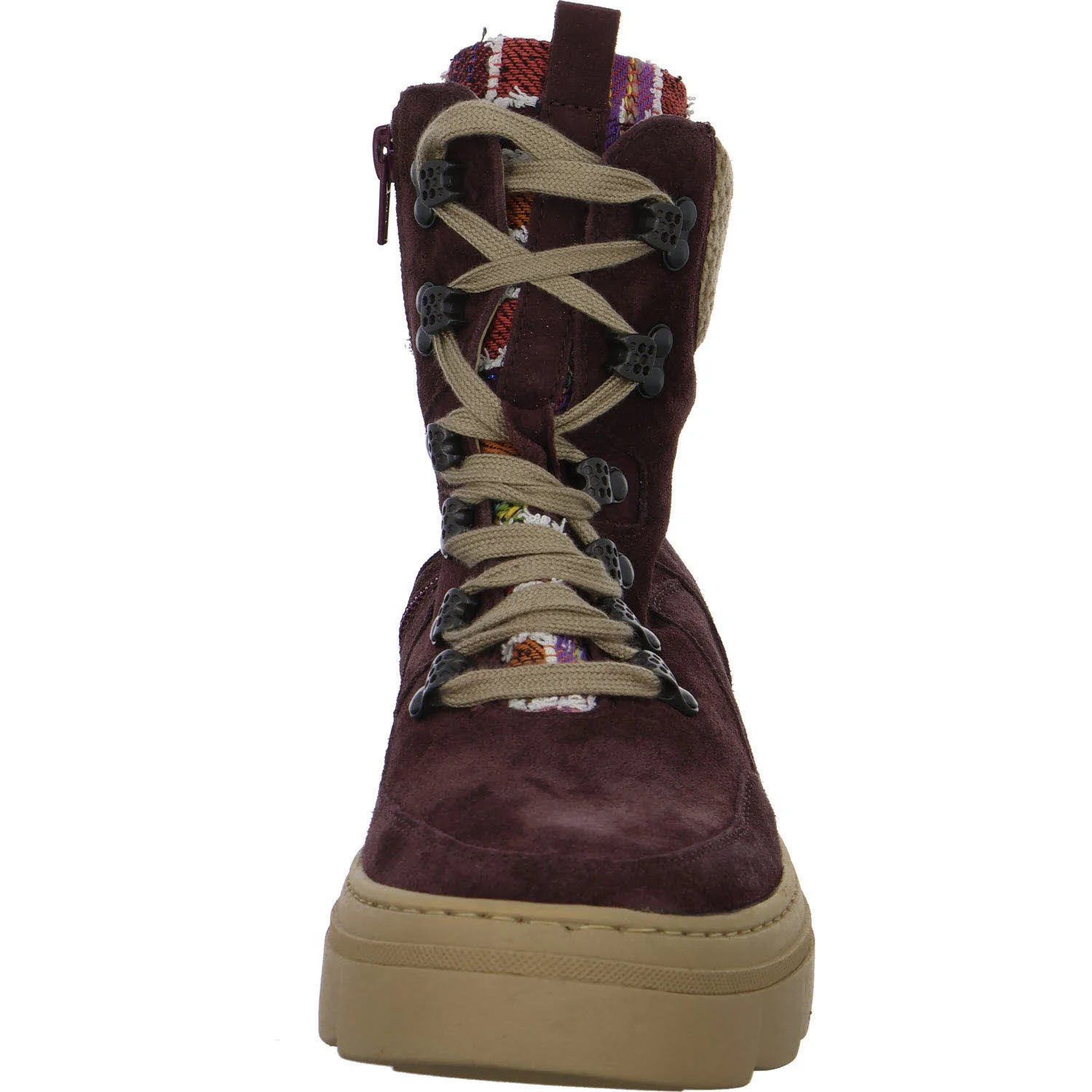 Waldläufer Damen Schnürstiefel warm 977806-601/020 H-Saiga bordo multi H (weit)