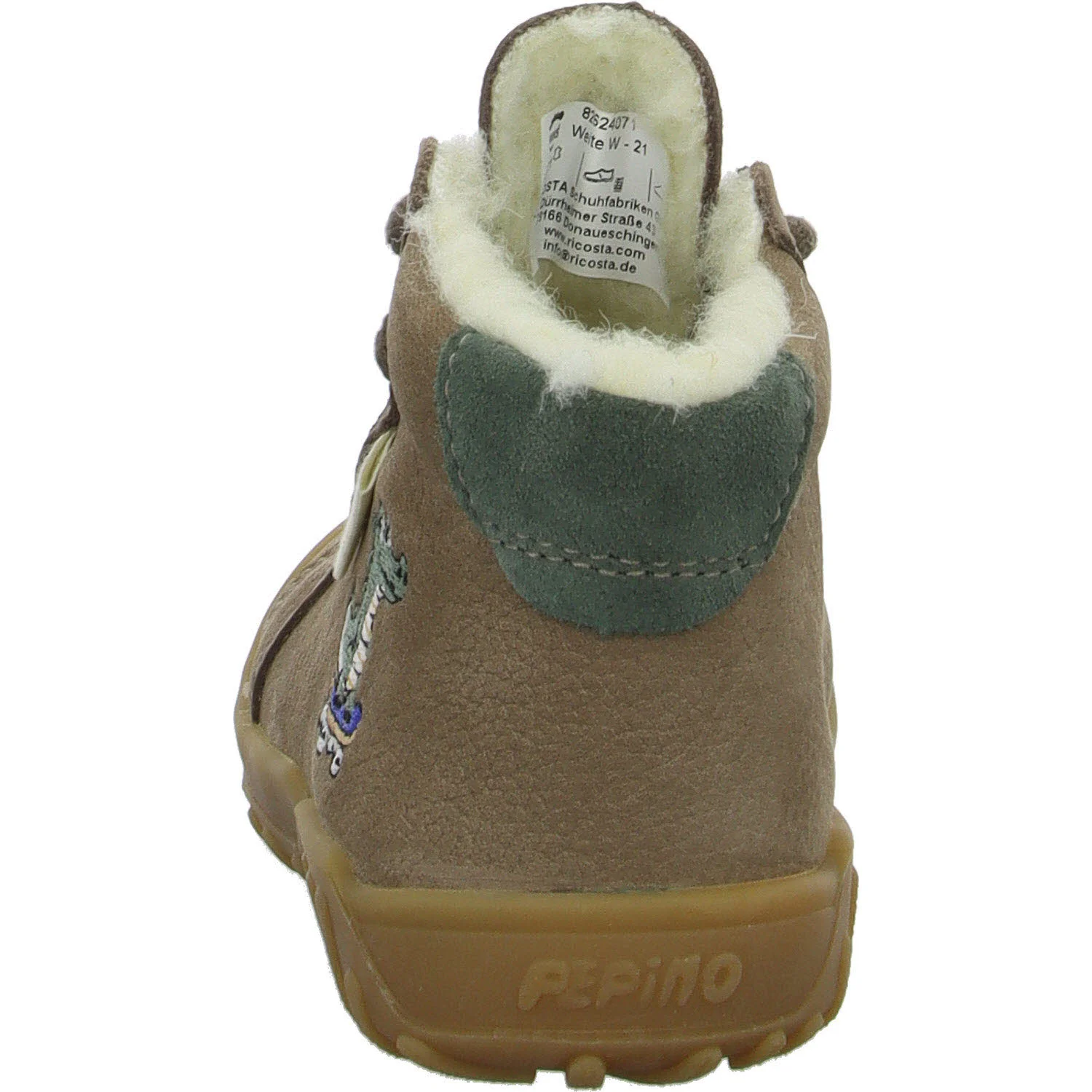 Element 4 von 8 (Bild) – Ricosta Kinder Schnürstiefel 50 3301003/270 Dusty schoko WMS weit