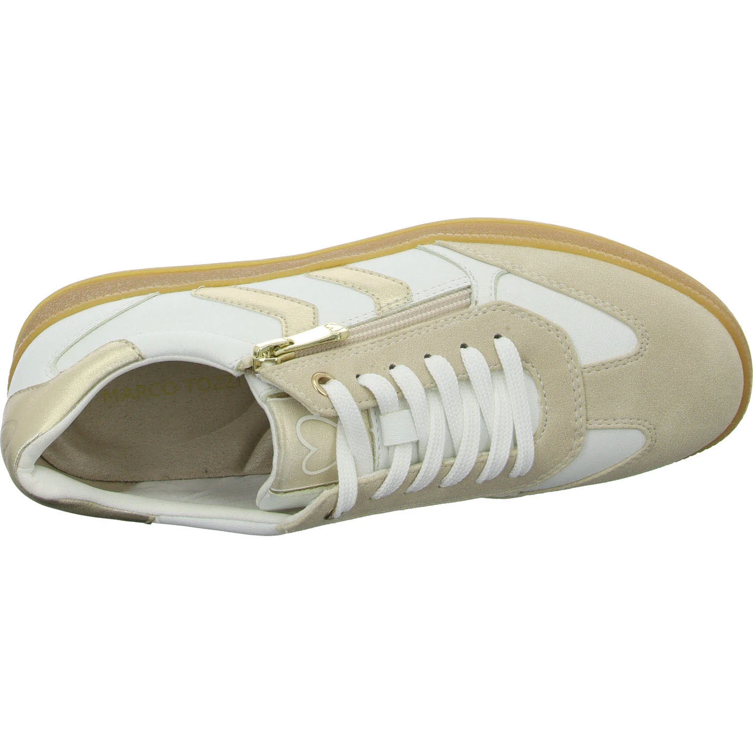 Element 8 von 8 (Bild) – Marco Tozzi Damen Schnürschuhe 2-23739-44/137 2-23739-44 white/gold normal