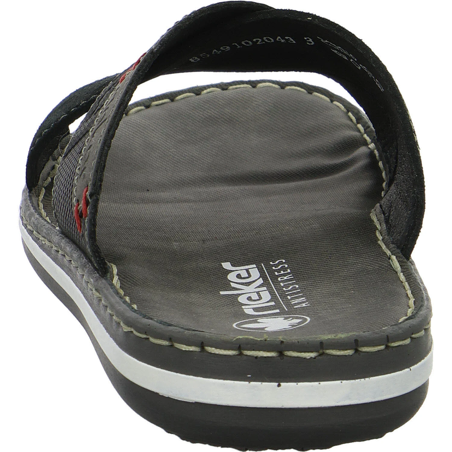 Rieker Pantoletten 21098-02 21098 schwarz/schwarz/cenere/negro G (weit)