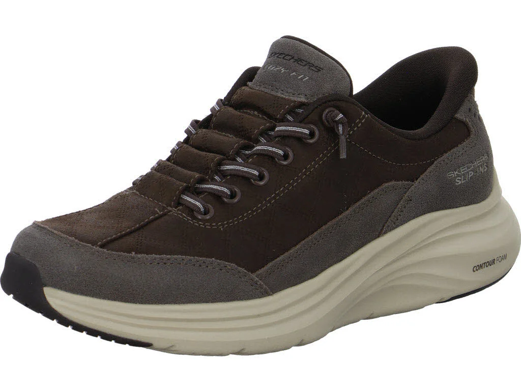 Skechers Damen Slipper 150507 CHOC Contour Foam - Cozy Fit Natural Ease chocolate normal