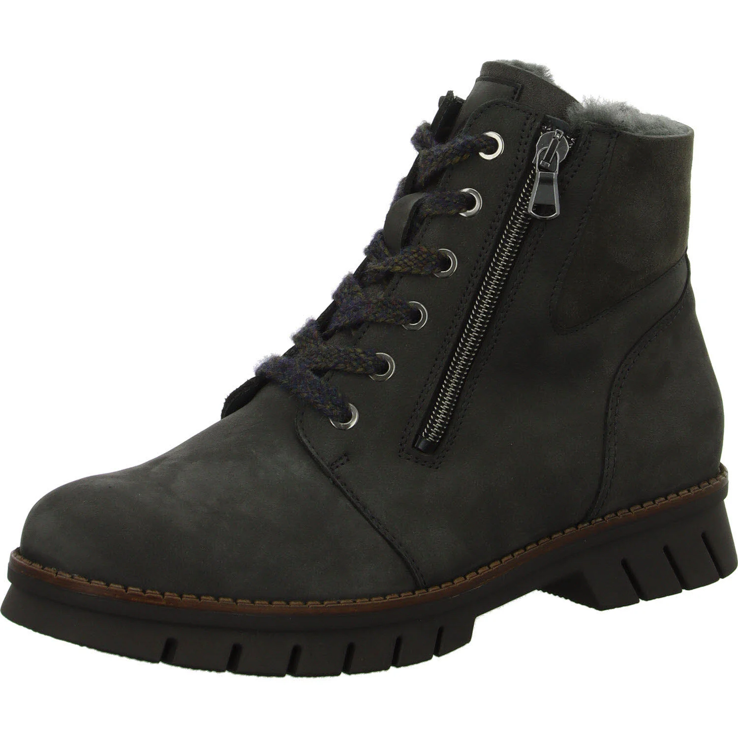 Waldläufer Damen Schnürstiefel warm 975901-200/052 H-Xara carbon H (weit)