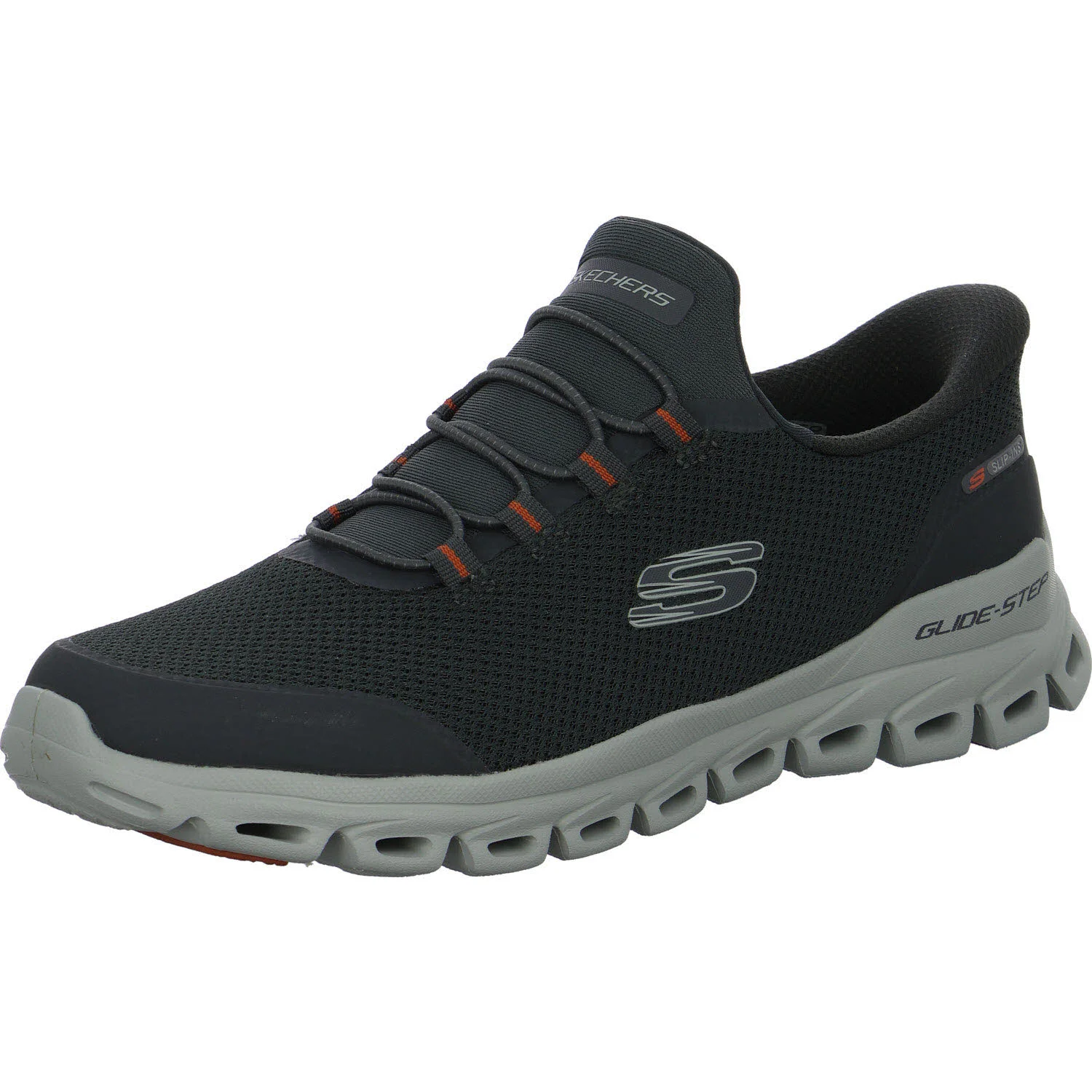 Skechers Herren Slipper 233017 CCOR Glide Step - Remnynt charcoal/orange normal