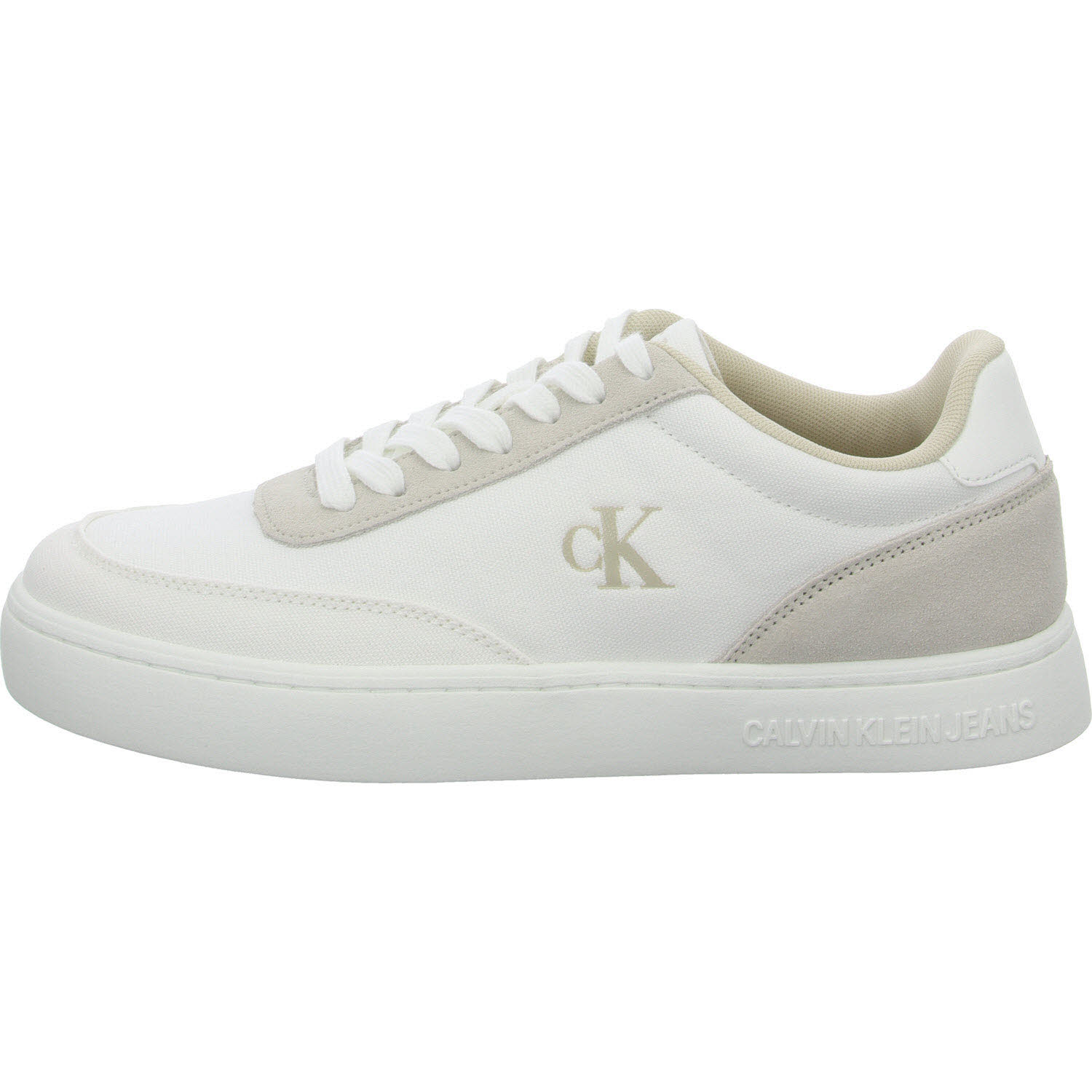 Calvin Klein Herren Schnürschuhe YM0YM0121802S CLASSIC CUPSOLE MG CANVAS bright white/eggshell normal