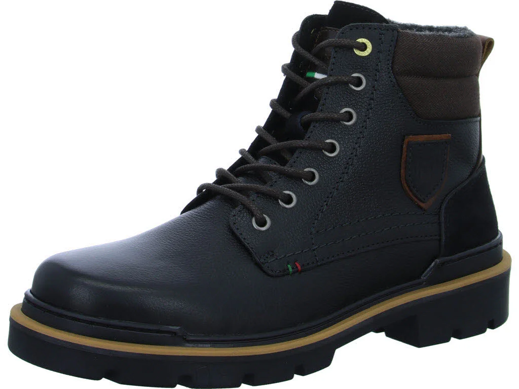 Pantofola d'Oro Herren Schnürstiefel 10233051.25Y PONTIDA FELT UOMO HIGH black normal