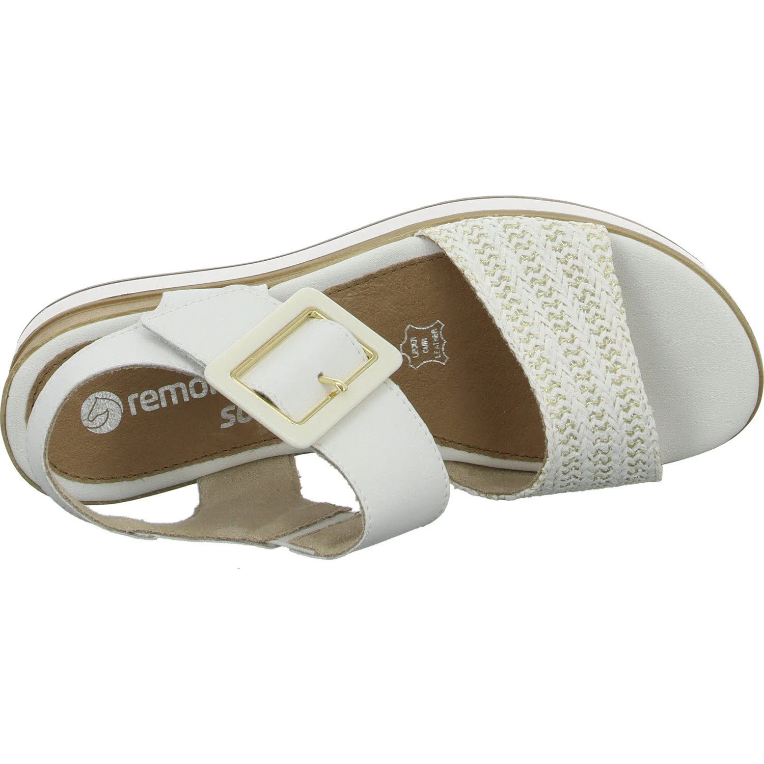 Remonte Damen Sandalen D6453-81 D6453 weiss-gold/weiss F 1/2 (normal)