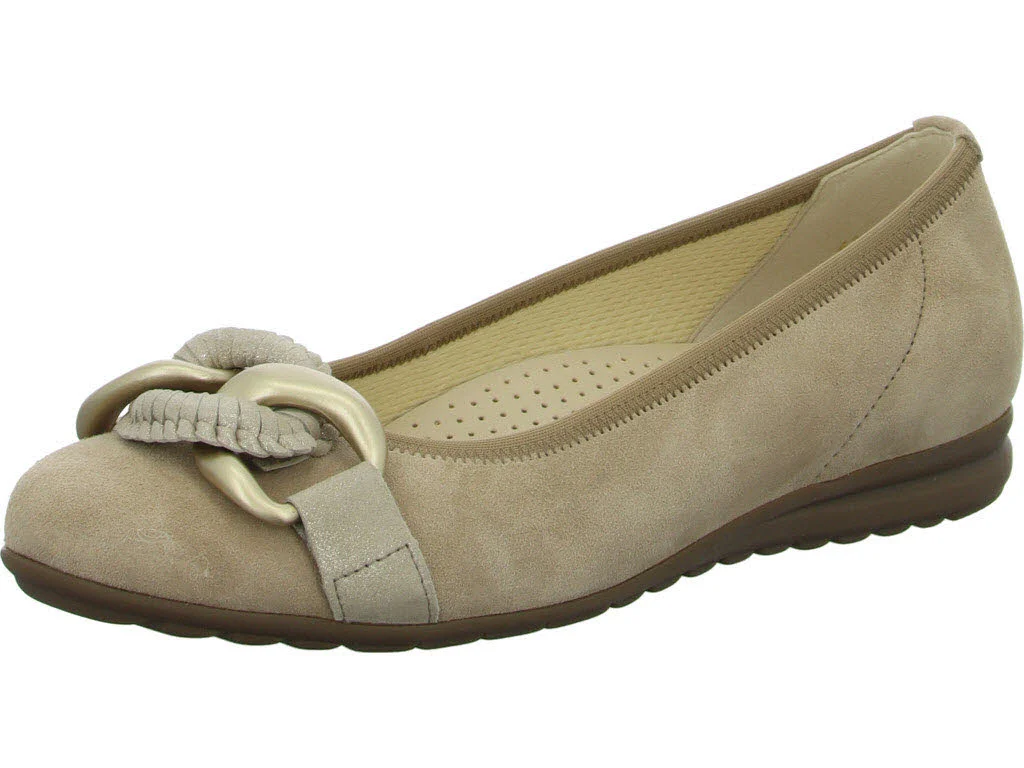 Gabor Damen Ballerina 82.625.30 82.625 sand (goldmatt+OBL) G (normal)