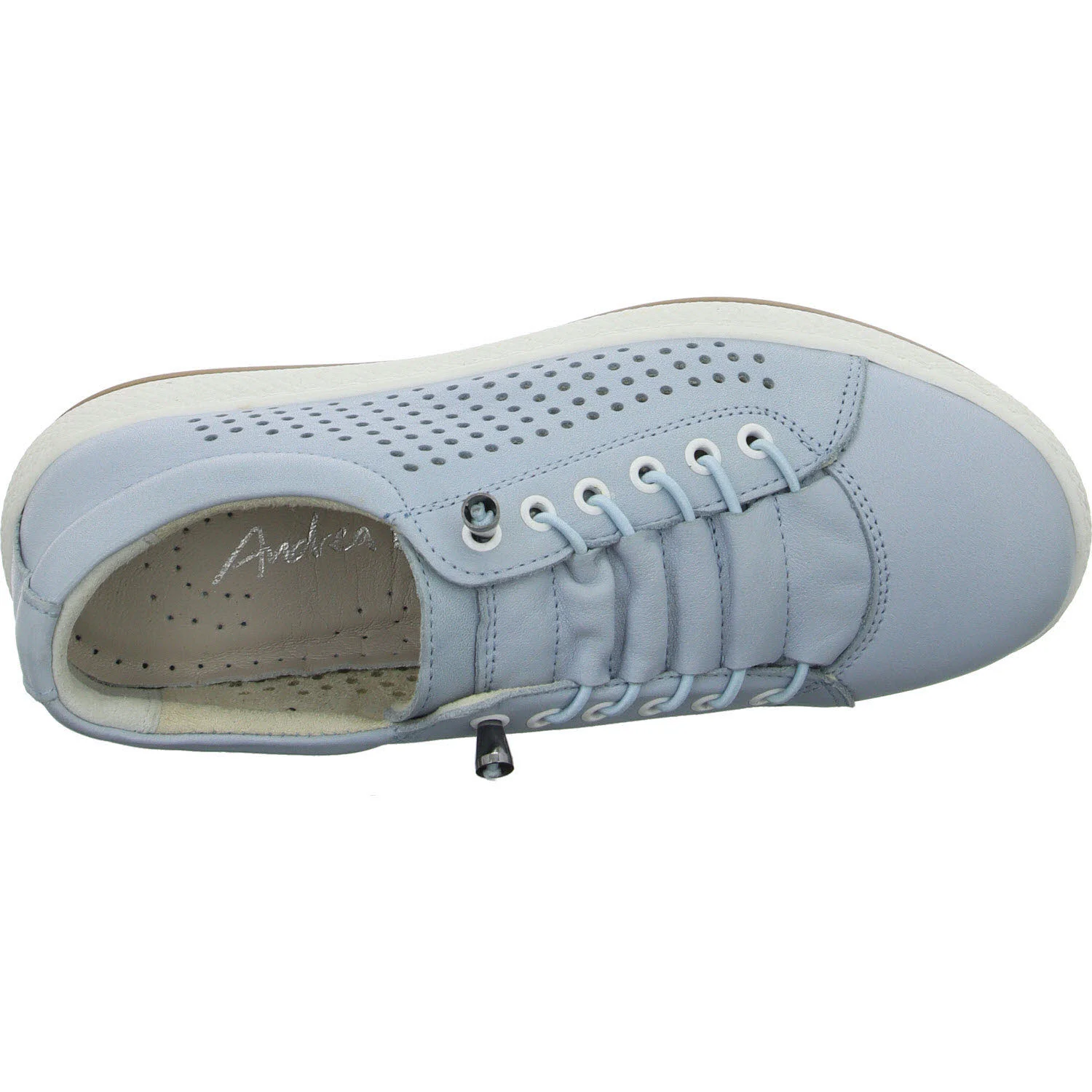Andrea Conti Damen Slipper 0671000/828 0671000 pastellblau/weiss normal