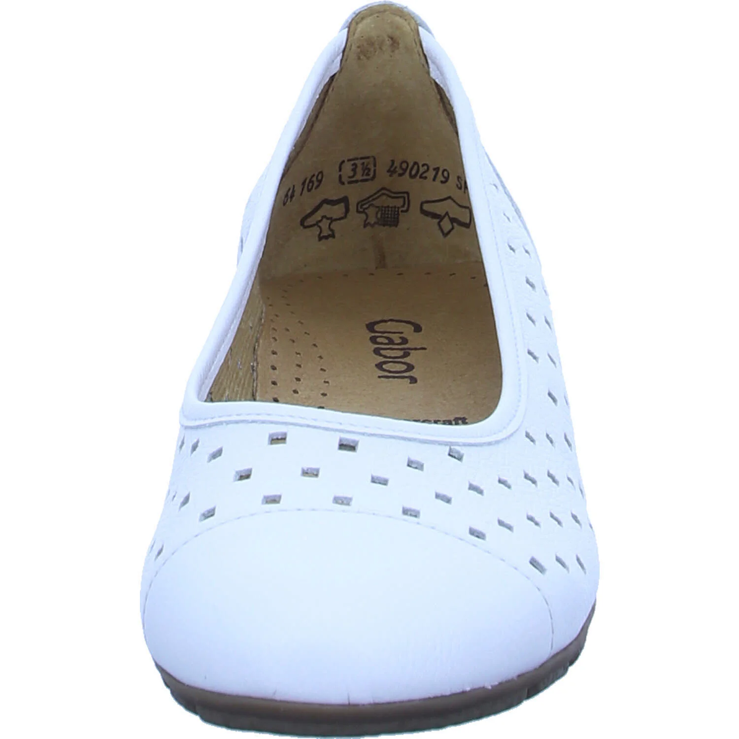 Gabor Damen Ballerina 84.169.21 84.169 weiß F (schmal/normal)