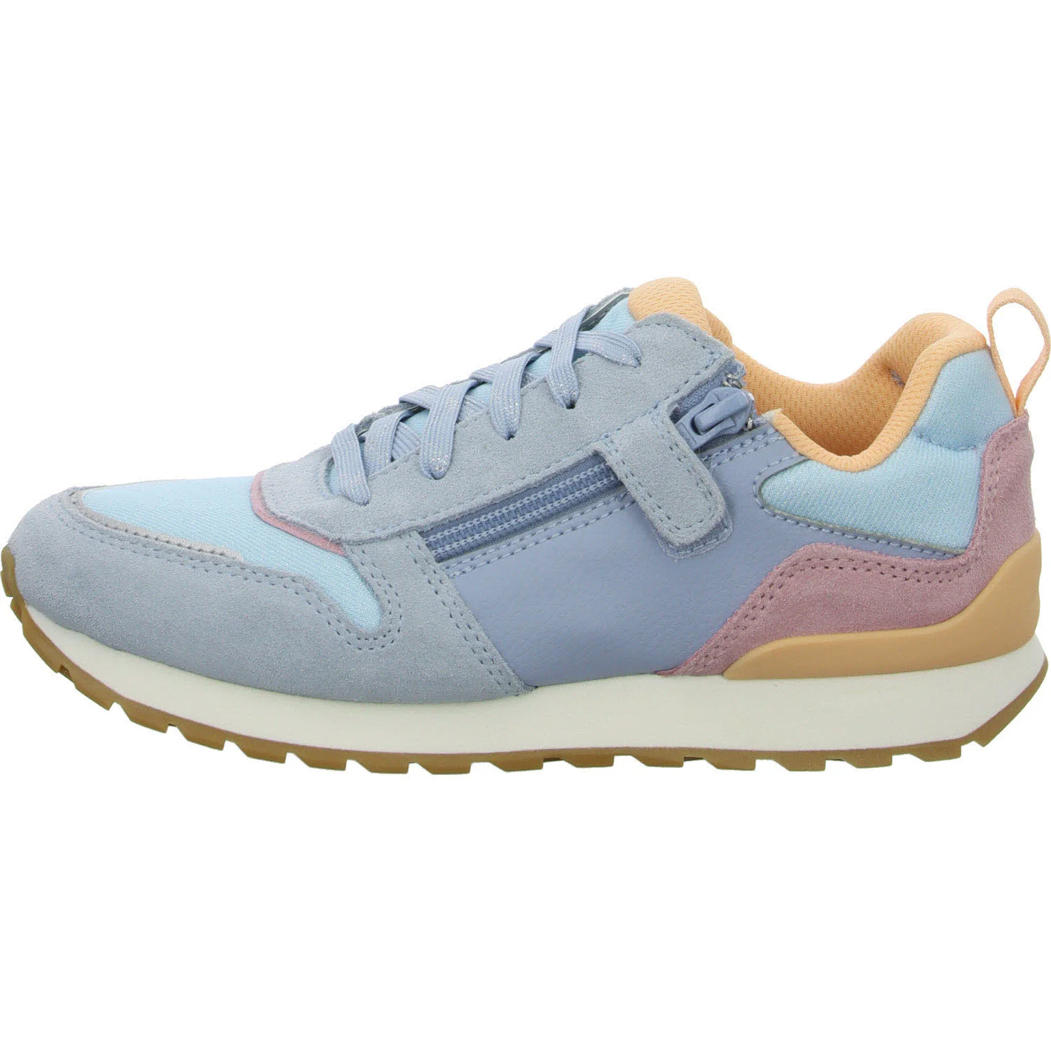 Superfit Kinder Halbschuhe zum Schnüren 1-009562-8400 Dash hellblau/orange WMS mittel