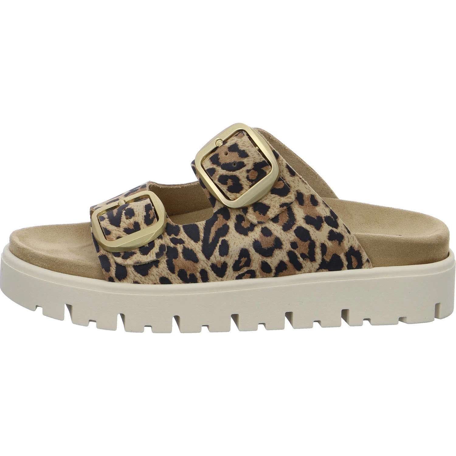 Cosmos Damen Pantoletten 6304703-966 6304703 cognac/leo normal