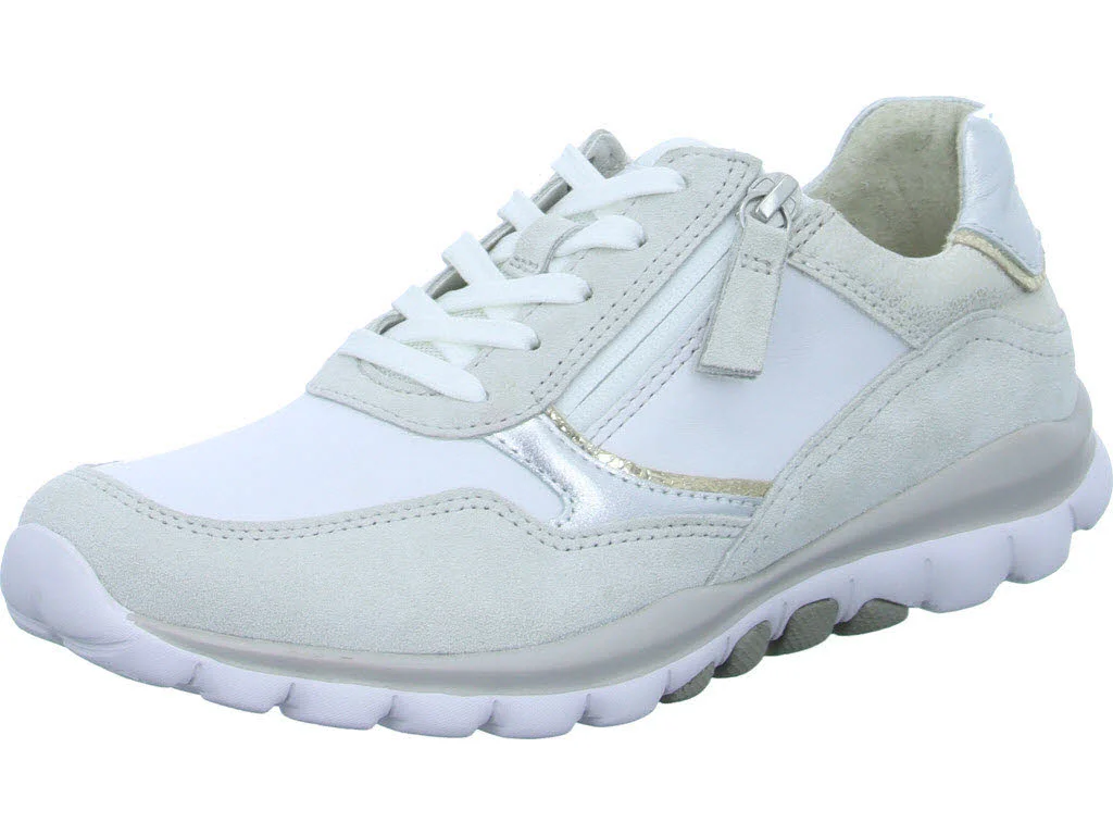 Element 1 von 8 (Bild) – Gabor Rollingsoft Damen Schnürschuhe 46.967.51 46.967 weiss/white/silber G (normal)