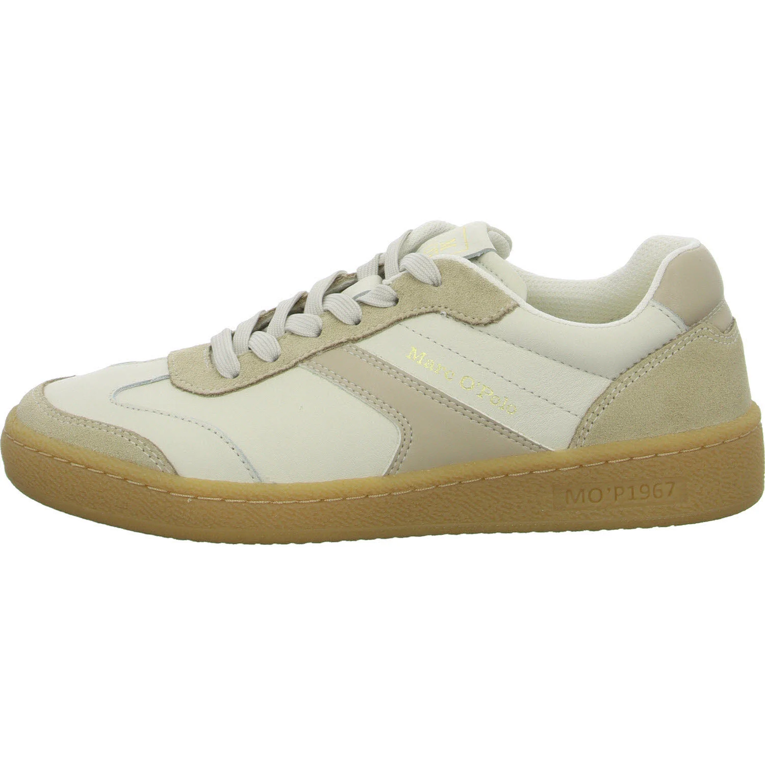 Marc O'Polo Damen Schnürschuhe 501 16263501100 126 50116263501100 white cotton/light dusty sand normal