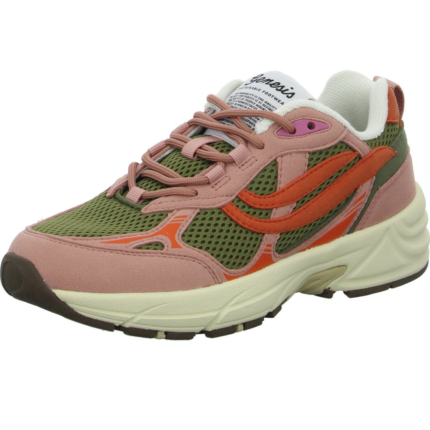 Genesis Damen Schnürschuhe 1005965 G-Eco`99 Multi Colour old rose/olive/orange normal