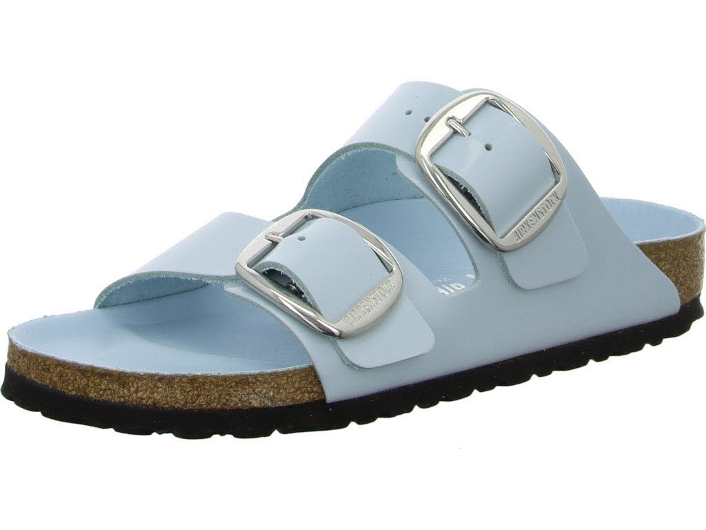 BIRKENSTOCK Pantoletten 1030374 Arizona Big Buckle baby blue high shine schmal